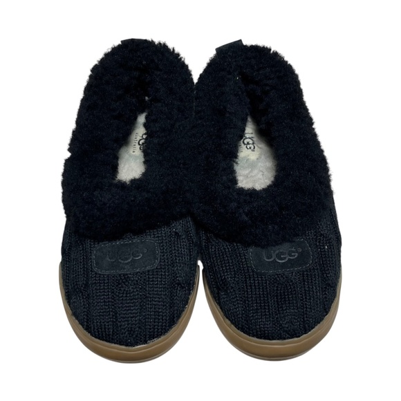 UGG Women's Cable Knit Sweater Slippers Size 7 Rylan Sheepskin Lined Cottagecore - Picture 11 of 11
